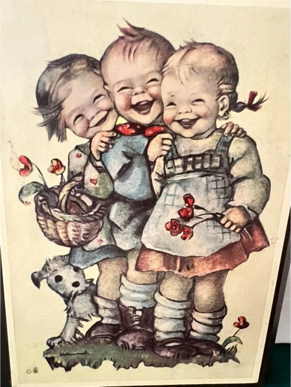 Vintage B. Hummel Wall Plaques Set of 2 Storybook Cottagecore Decor